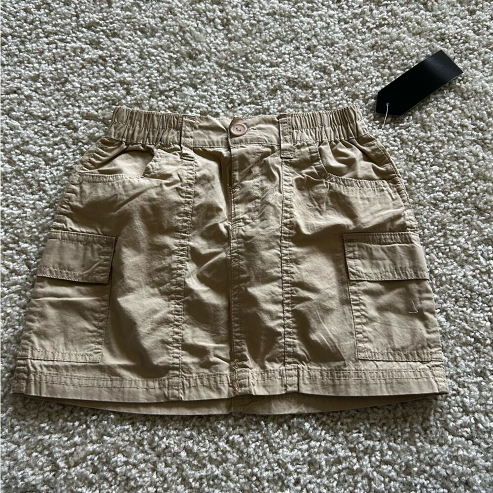 NWT Star Ride Girls Collection Khaki Cargo Pocket Skirt Size 6X